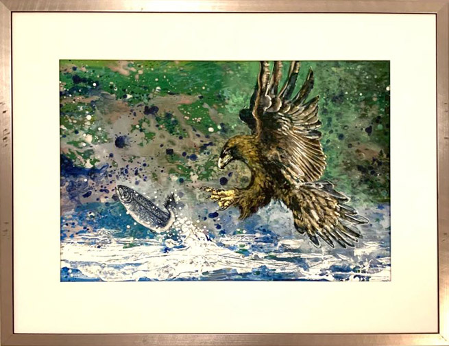 paulratcliffeoriginalart.co.uk Eagle catching prey