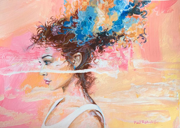 paulratcliffeoriginalart.co.uk Girl in the wind